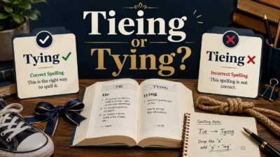 Tieing or Tying Which Spelling Is Correct