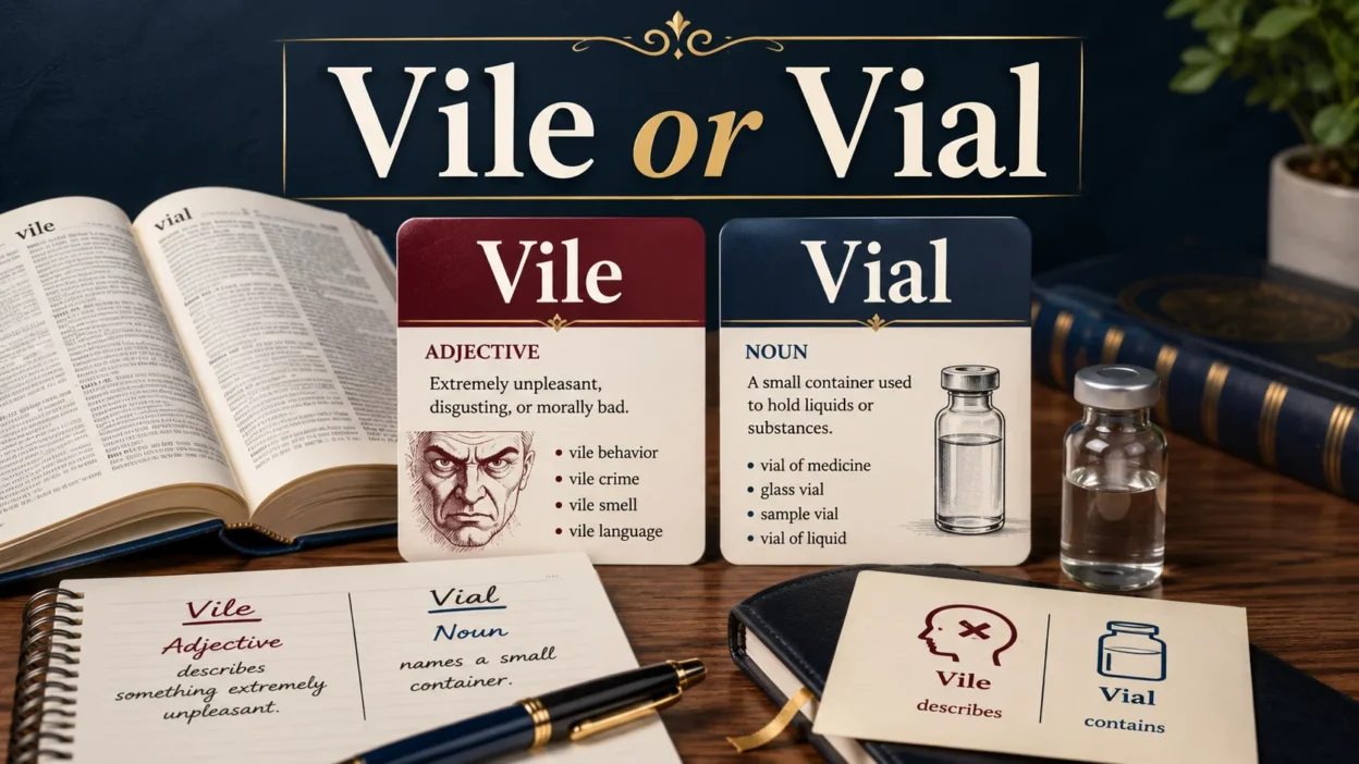 Vile or Vial Meaning, Difference, Examples & Correct Usage