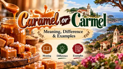 Caramel or Carmel Meaning, Difference & Examples