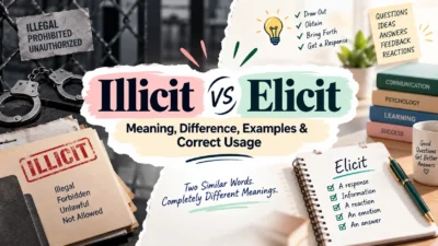 Illicit vs Elicit Meaning, Difference, Examples & Correct Usage