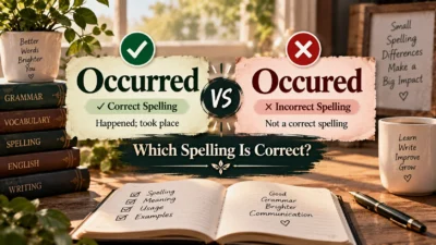 Occurred vs Occured Which Spelling Is Correct
