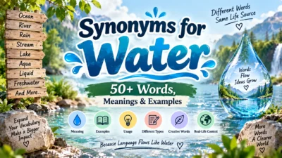 Synonyms for Water 50+ Words, Meanings & Examples
