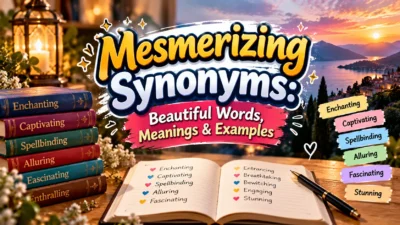 Mesmerizing Synonyms: Beautiful Words, Meanings & Examples