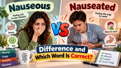 Nauseous vs Nauseated: Difference and Which Word Is Correct?