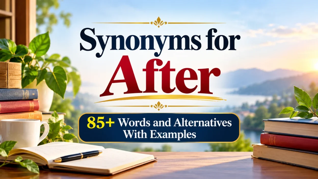 Synonyms for After 85+ Words and Alternatives With Examples